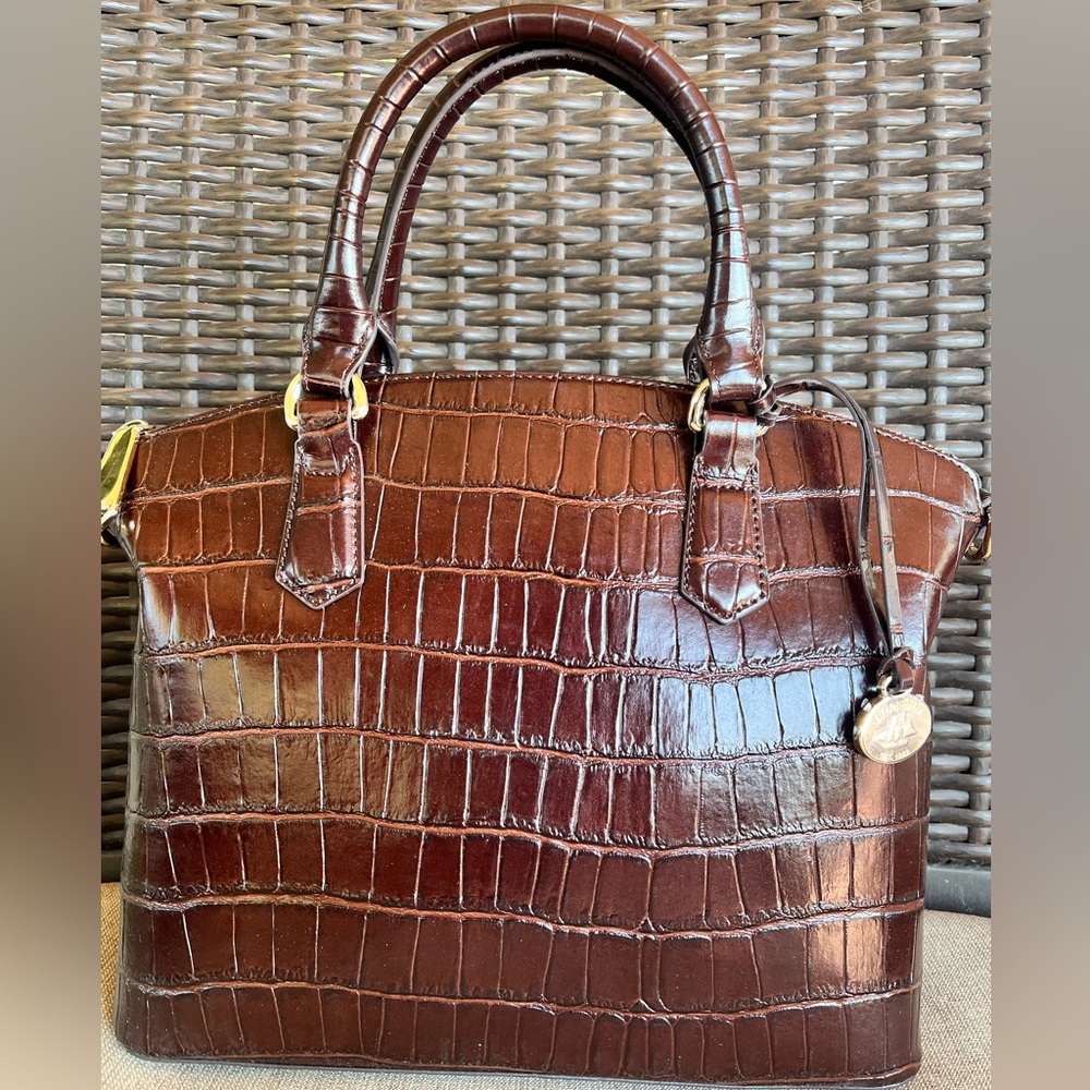 NWT Brahmin DUXBURY in CHOCOLATE BRAVA Satchel